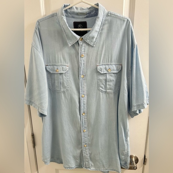 Jamaica Jaxx Other - Vintage Jamaica Jaxx Mens Light Blue Hawaiian Button Down Shirt - Size XXL